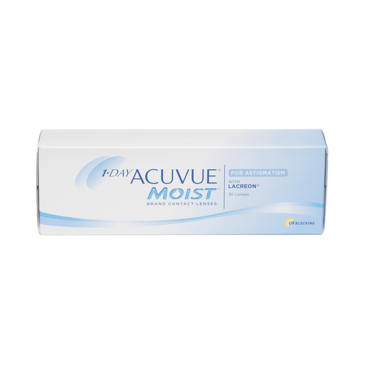 1-Day Acuvue Moist for Astigmatism Contact Lenses - 30 Pack box